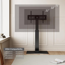 Load image into Gallery viewer, Elegant Swivel TV Stand with Cable Management for 32-75 Inch Flat/Curved Screens