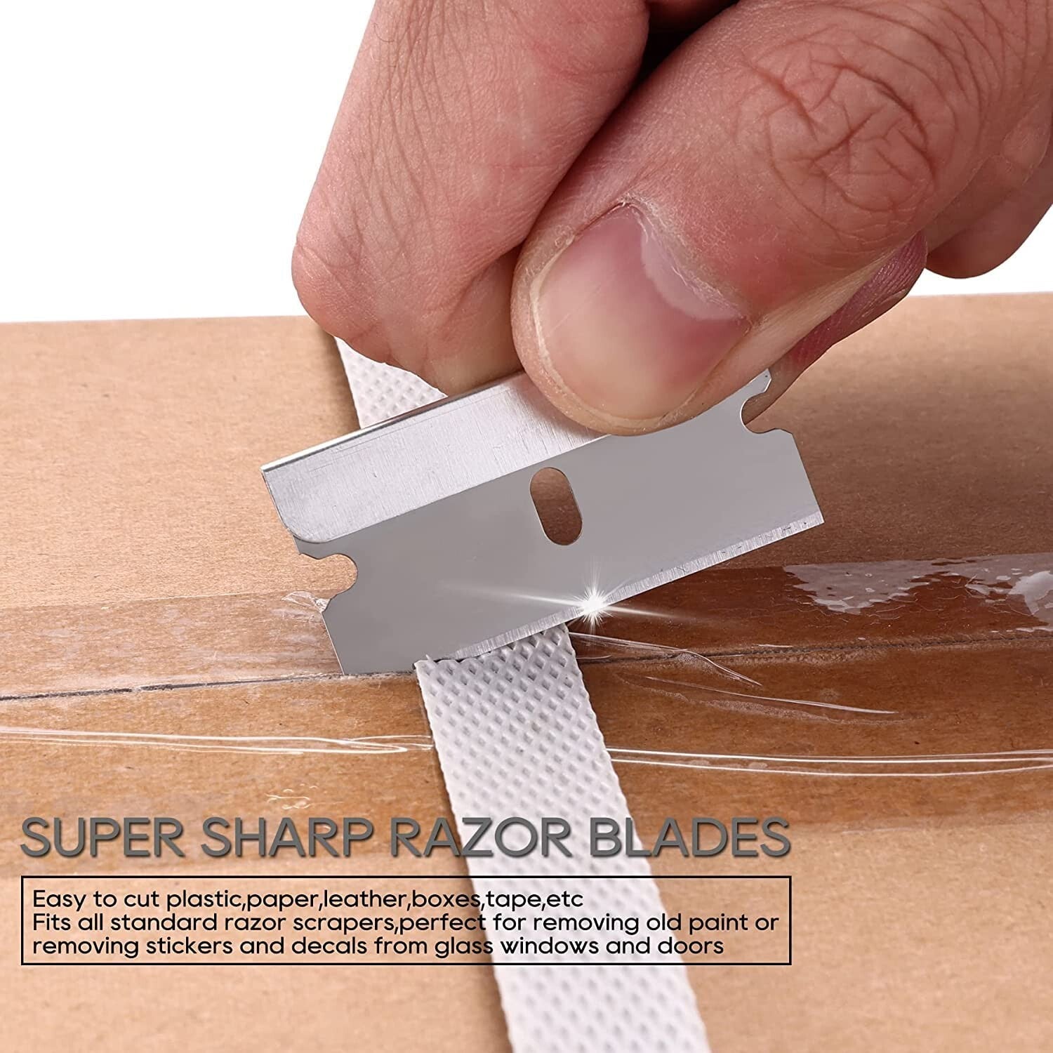 1400 Heavy-Duty Razor Blades for Safety Scrapers - Rust-Resistant & Reliable