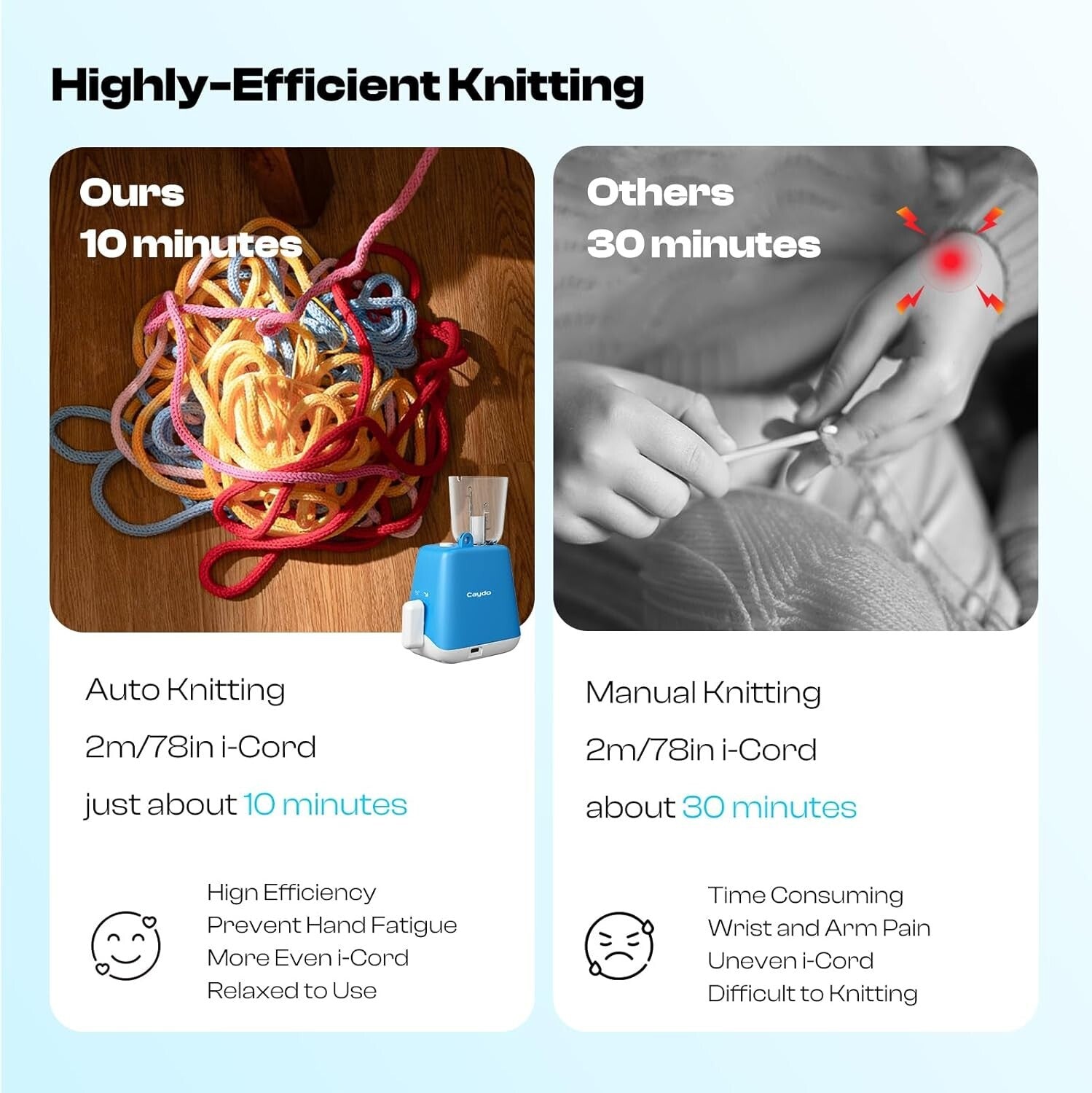 Durable i-Cord Crocheting Machine - Revolutionize Your Crafting Experience