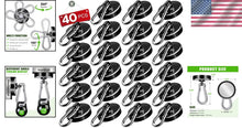 Load image into Gallery viewer, Versatile Black Magnetic Hooks Set - 110LBS Capacity &amp; Swivel Carabiner - 40Pcs