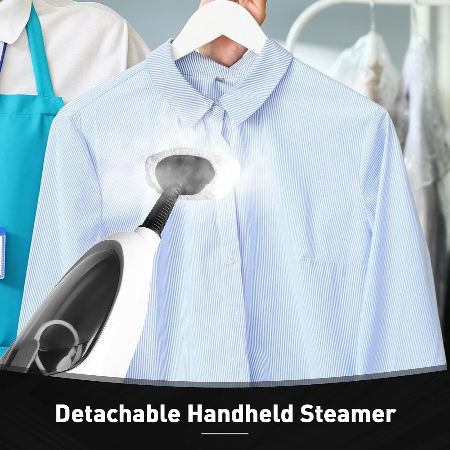 Pet and Child-Safe Steam Mop with 3 Microfiber Pads - Deep Cleaning System