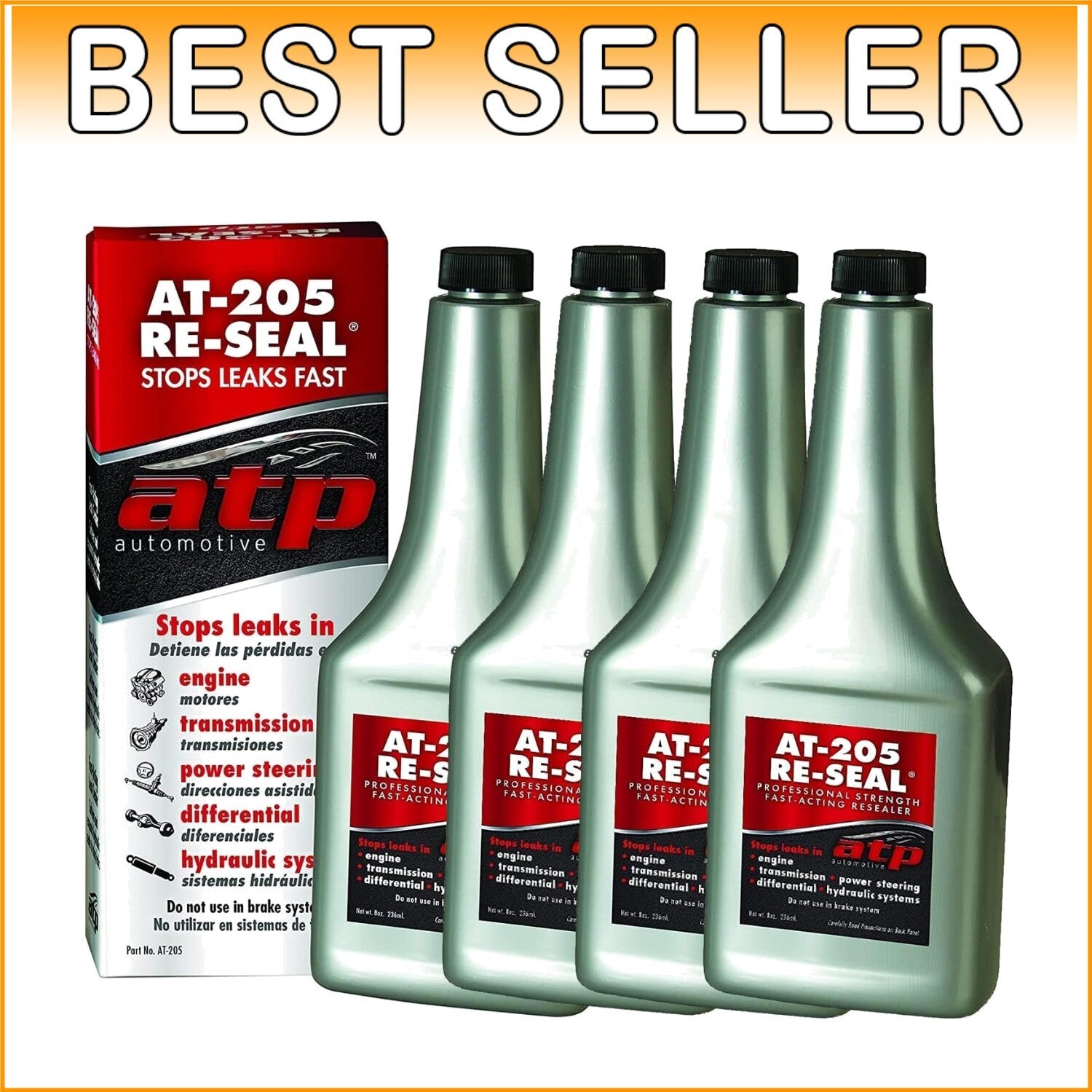AT-20 ATP Professional Strength Leak Stopper 8 Oz - Fast Leak Repair 4 Pack