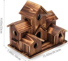 Load image into Gallery viewer, Durable Large Birdhouse for Garden – Accommodates 6 Families in Natural Cedar