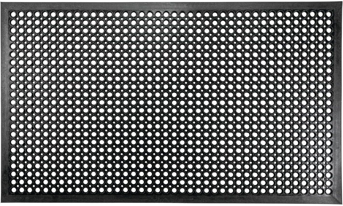 3' x 5' Commercial Kitchen Drainage Mat - Lightweight, Anti-Slip & Beveled Edges