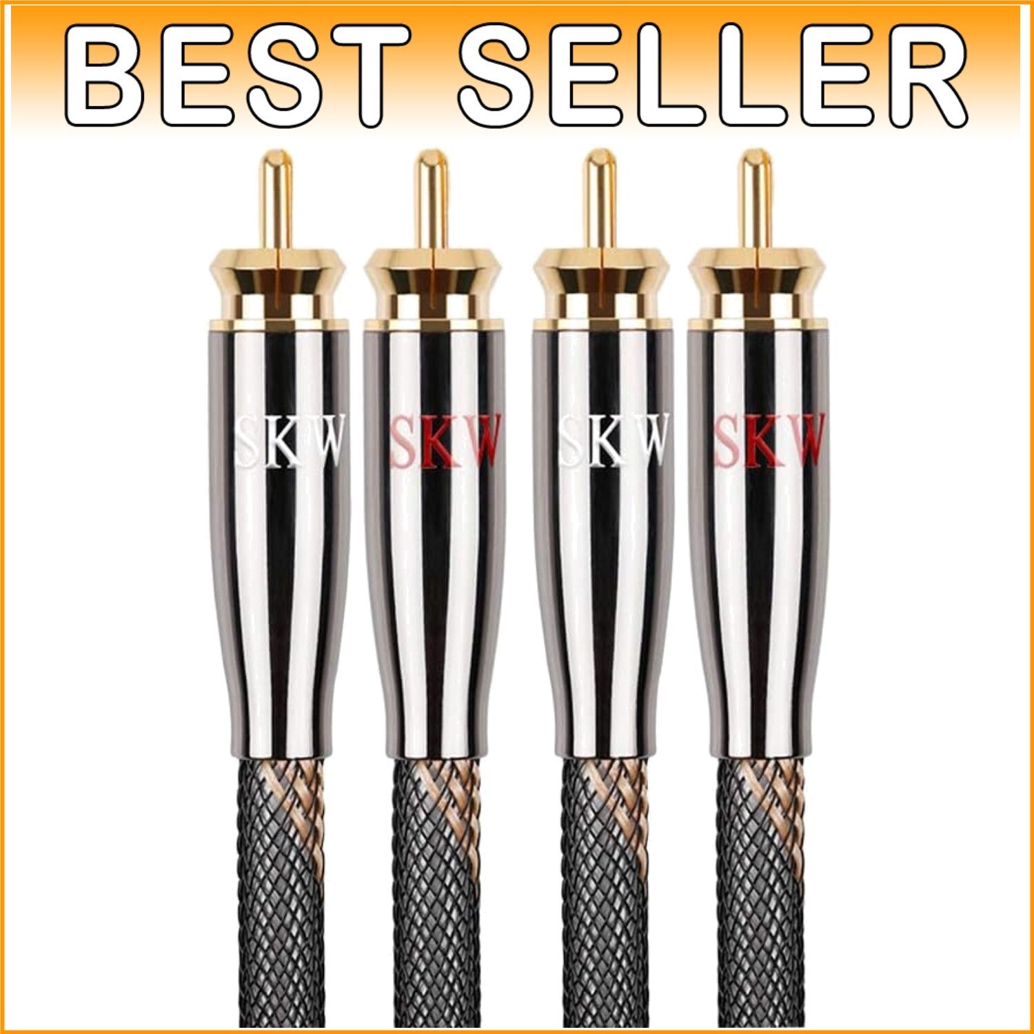 16.4ft/5M RCA Interconnect Cable with 24K Gold-Plated Connectors for Audiophiles