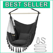 Load image into Gallery viewer, Stylish Portable Hammock Chair with Cushions - Ideal for Relaxation &amp; Reading