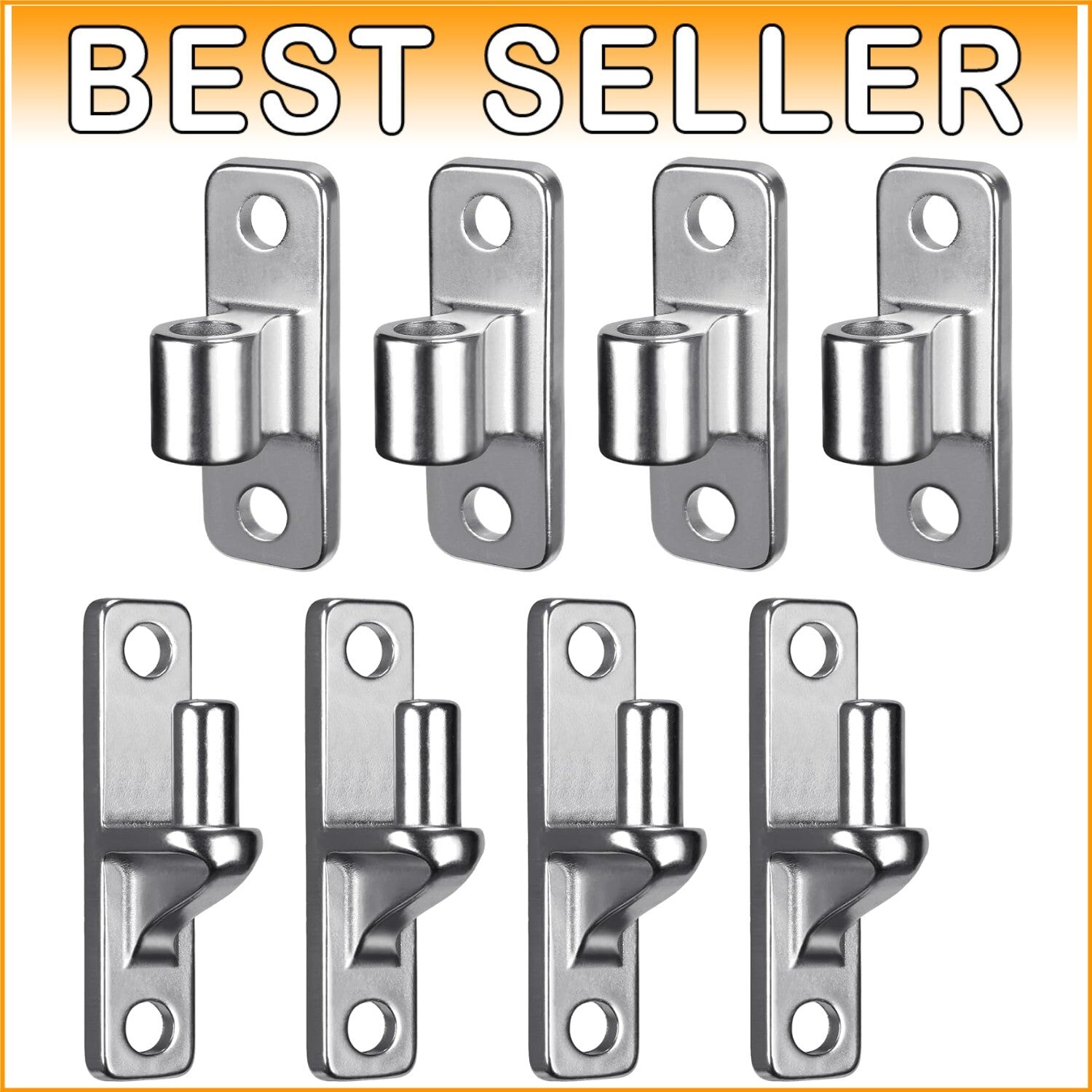 304 Stainless Steel Heavy Duty Gate Hinges - 600LB Support, Ideal for Fences