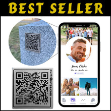 Load image into Gallery viewer, Memorial Plaque &amp; QR Code Solution for Gathering Memories - Featured Gift Guide
