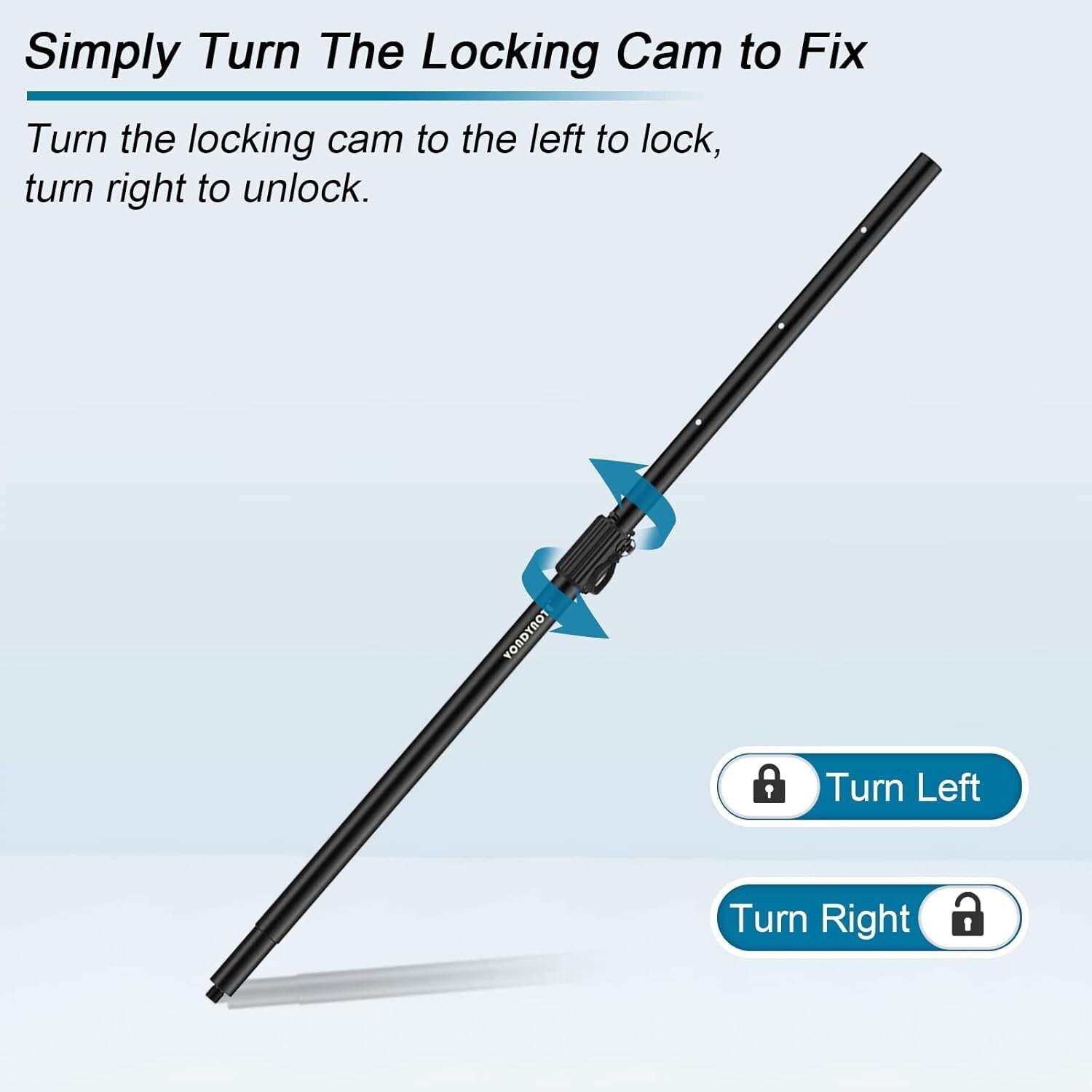 Sturdy 34-52 Inch Adjustable Speaker Poles with M20 & 35mm Compatibility