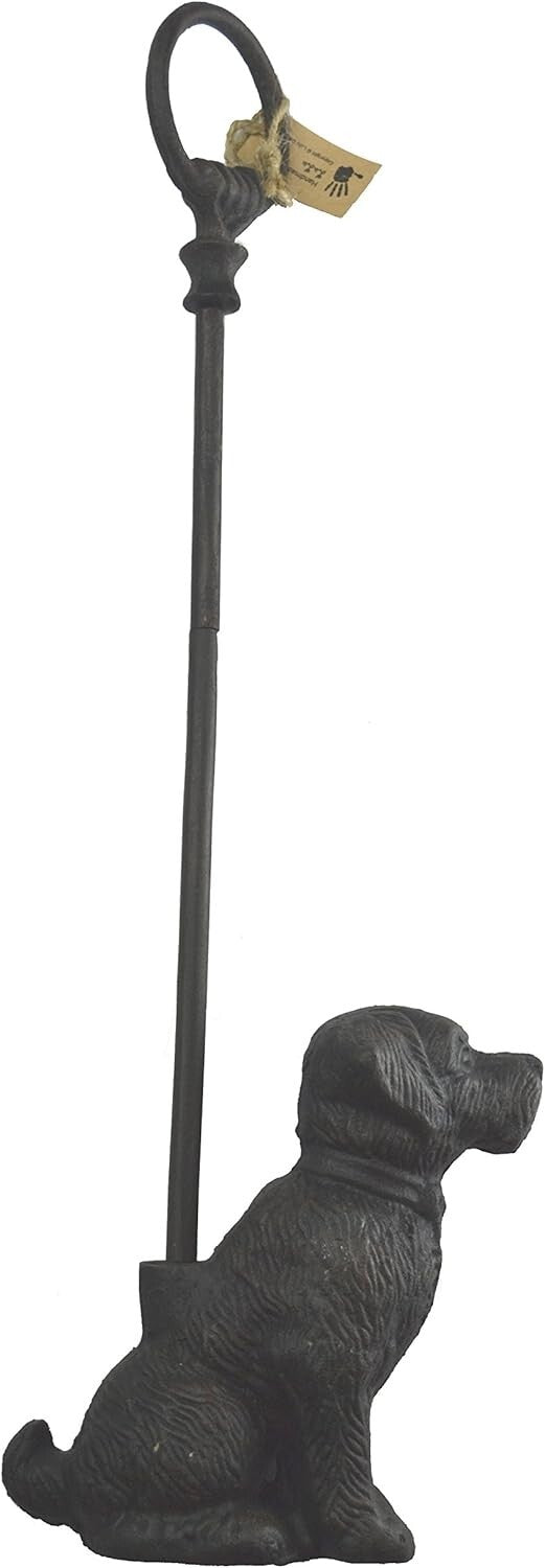 Sturdy Dog Figurine Door Stopper in Black Iron - Ideal Gift for Dog Lovers