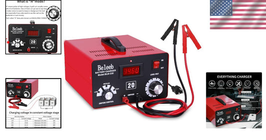C20 Intelligent Battery Charger: Multi-Voltage 12V-48V with Overload Protection