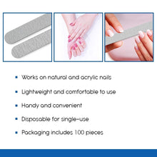 Load image into Gallery viewer, Hygienic Disposable Nail Files 100/240 Grit – 100 Individually Sealed Units