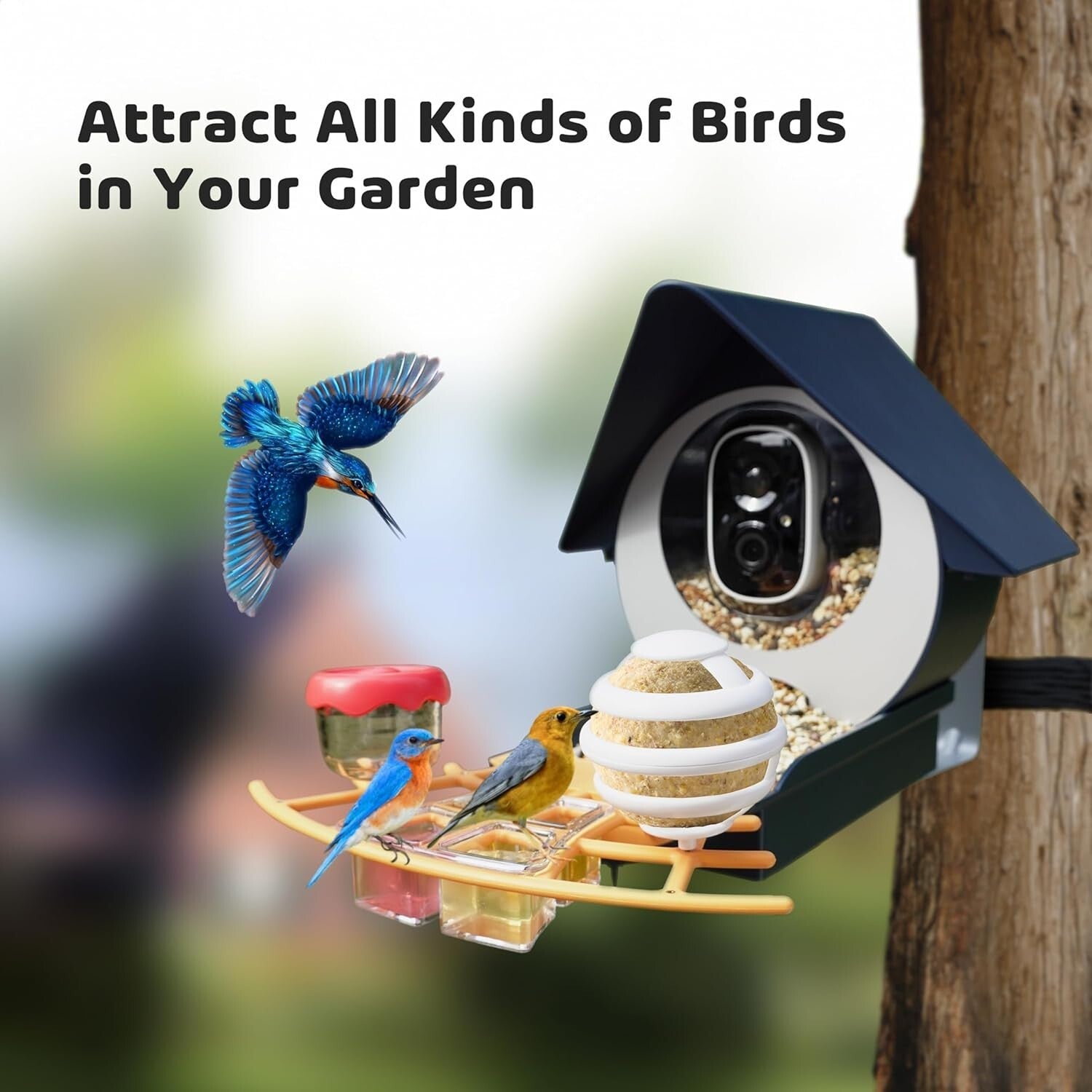 Solar Smart Bird Feeder - Capture, Identify and Enjoy Various Bird Species