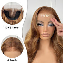 Load image into Gallery viewer, Wavy Honey Highlight 13x6 Lace Front Wig - Adjustable &amp; Breathable Design