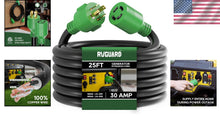 Load image into Gallery viewer, Weather-Resistant 25FT Generator Extension Cord - 10 Gauge Copper Power Solution