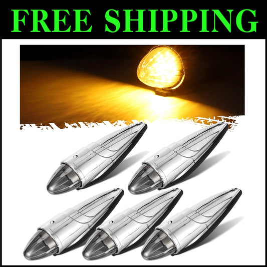 Premium 21 LED Amber Smoke Cab Lights for Kenworth, Peterbilt, & Freightliner