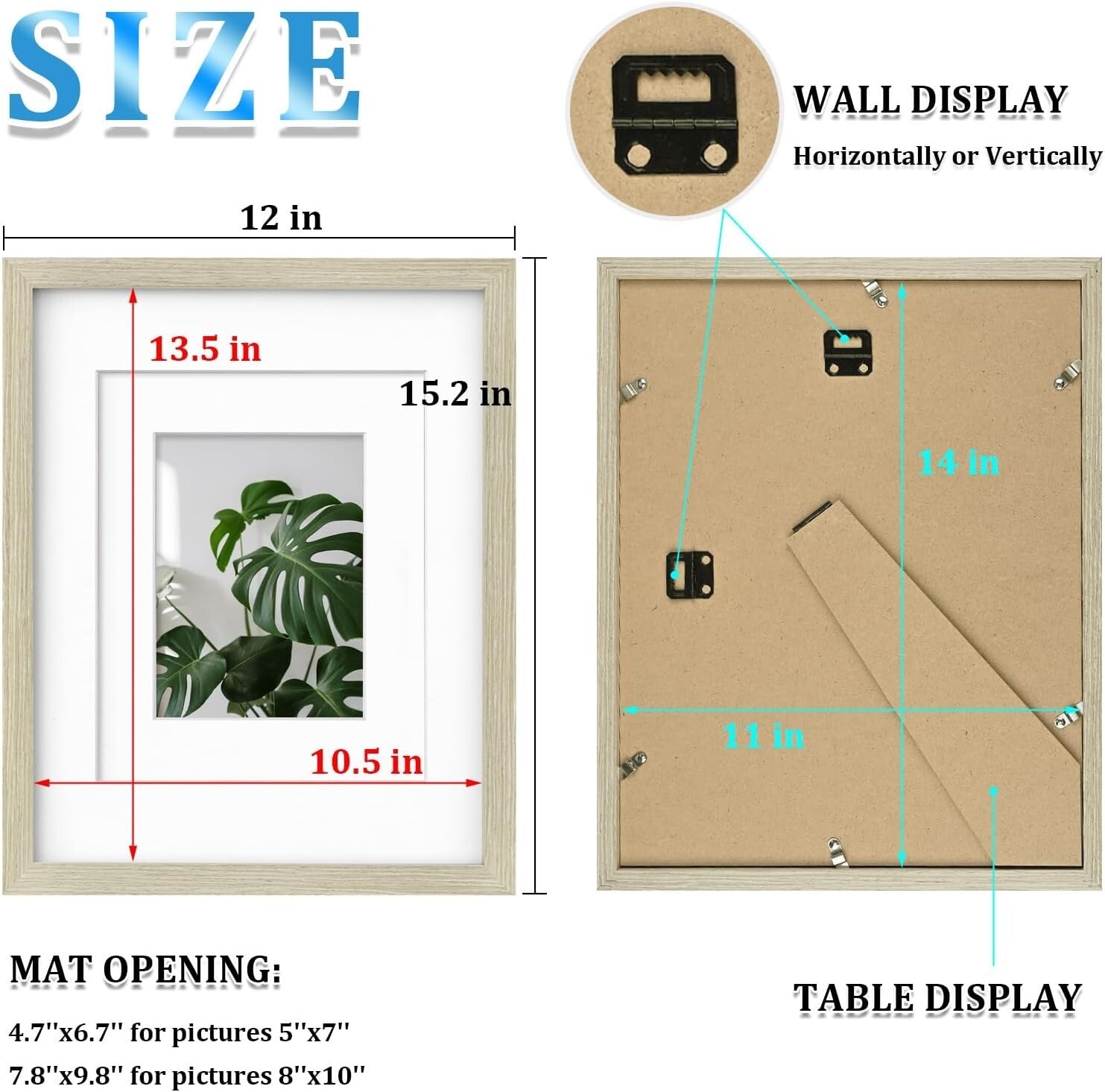 Premium Solid Wood Photo Frames in Distressed Finish - Easy Mounting & Display