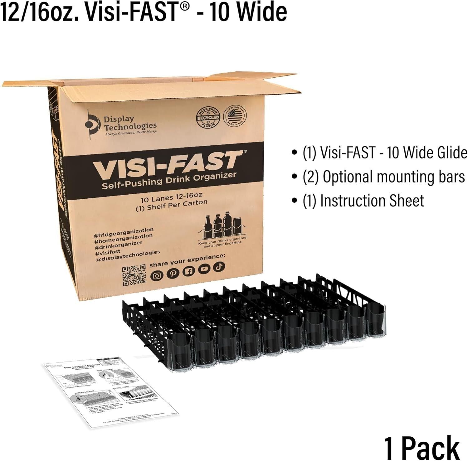 Effortless Fridge Organization: Visi-FAST Drink Dispenser for Home or Commercial