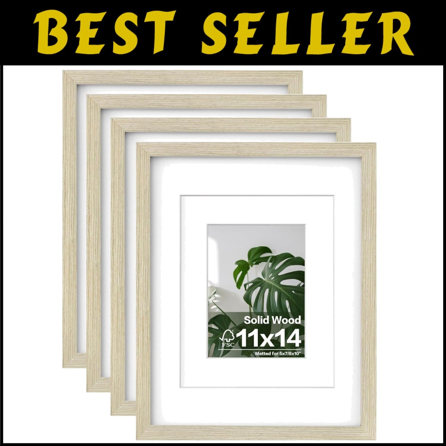 Premium Solid Wood Photo Frames in Distressed Finish - Easy Mounting & Display