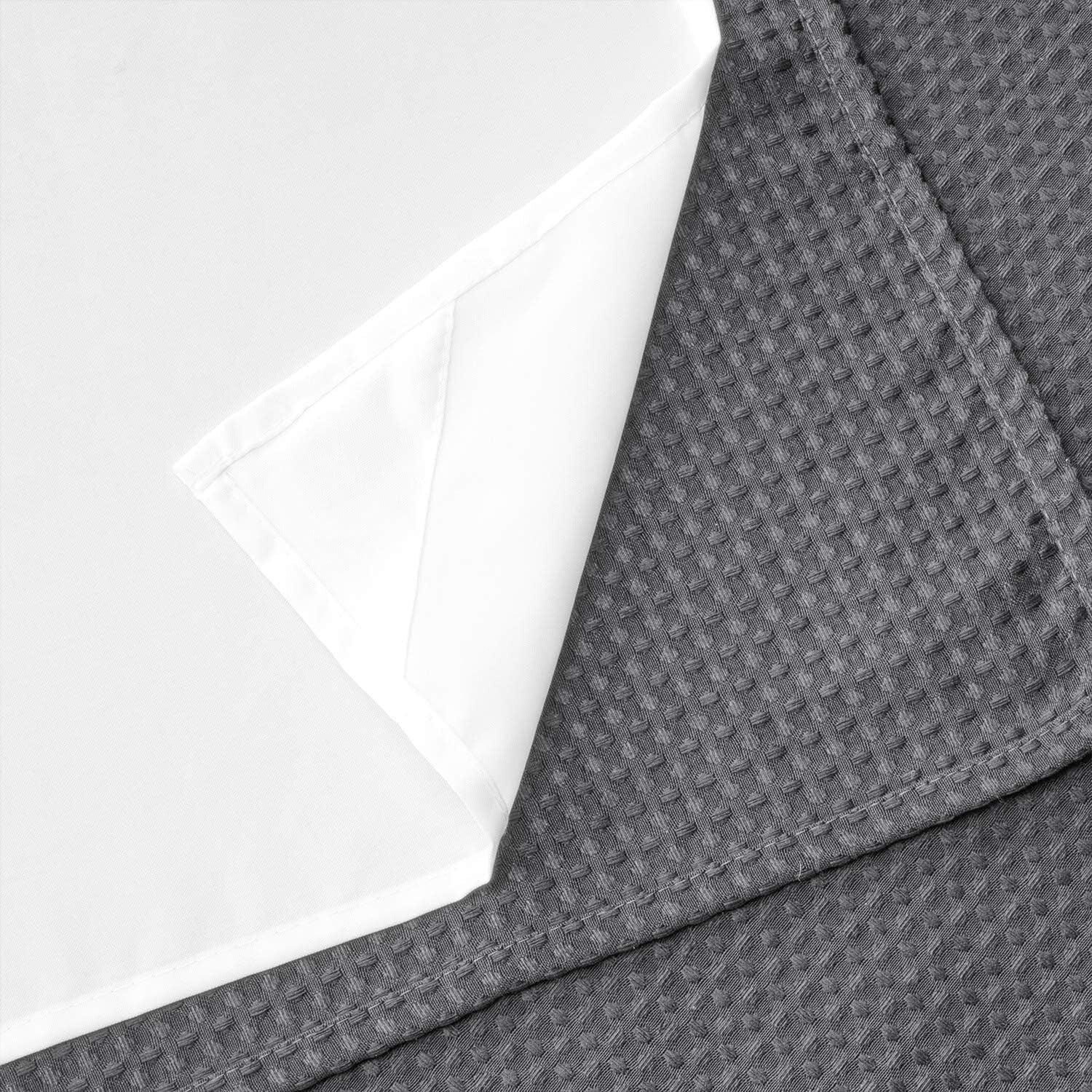 Elegant Heavyweight No Hooks Required Shower Curtain with Snap-In Liner - Gray