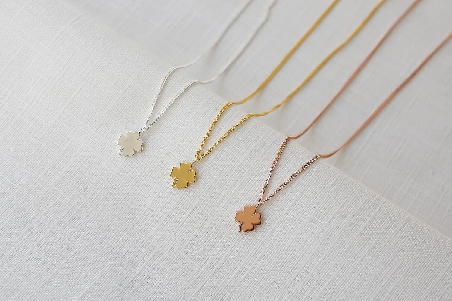 925 Sterling Silver Filigree Necklace with Lucky Clover Pendant - Adjustable 20"