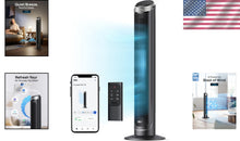 Load image into Gallery viewer, Contemporary Bladeless Tower Fan with Voice Control &amp; 12H Timer, 35dB Quiet