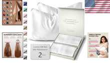 Load image into Gallery viewer, Grade 6A Silk Pillow Case Set of 2 King | Cooling Zipper Closure | Pure White