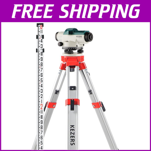Automatic 32X Optical Level with Magnetic Dampened Tripod - Exceptional Accuracy