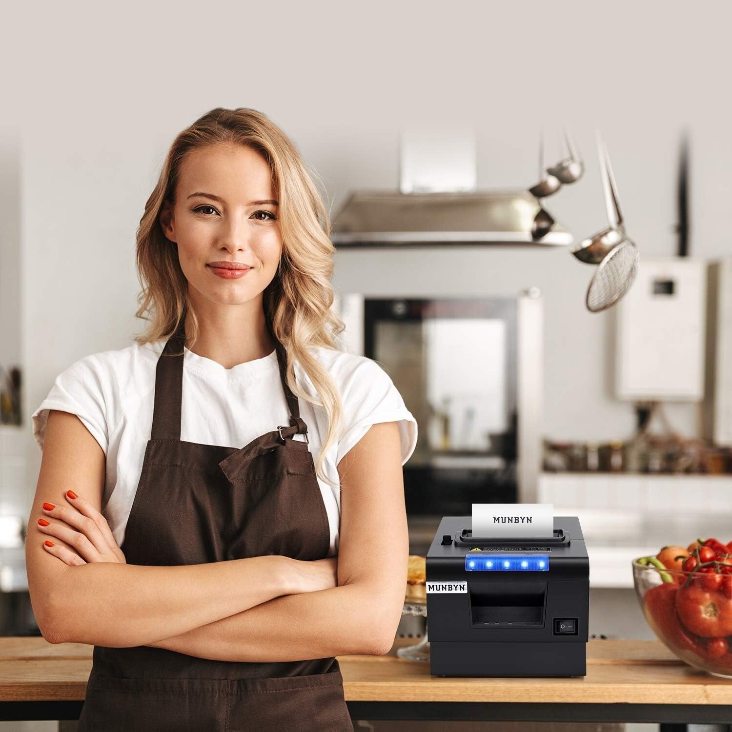 Compact POS Receipt Printer P068 - Fast Printing with Thermal Paper Included