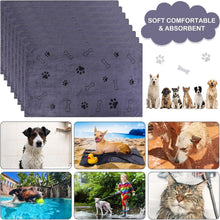 Load image into Gallery viewer, Soft &amp; Quick-Drying Pet Towels - 8 Pack Microfiber Towels for Dogs, 55 x 28 Inch