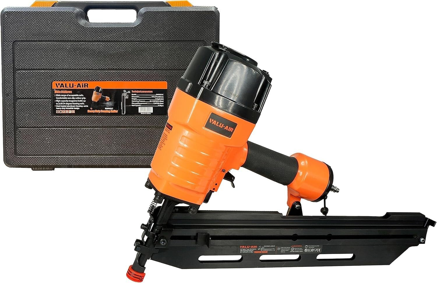Air-Powered Framing Nailer with Interchangeable Trigger - Precision Nailing Tool