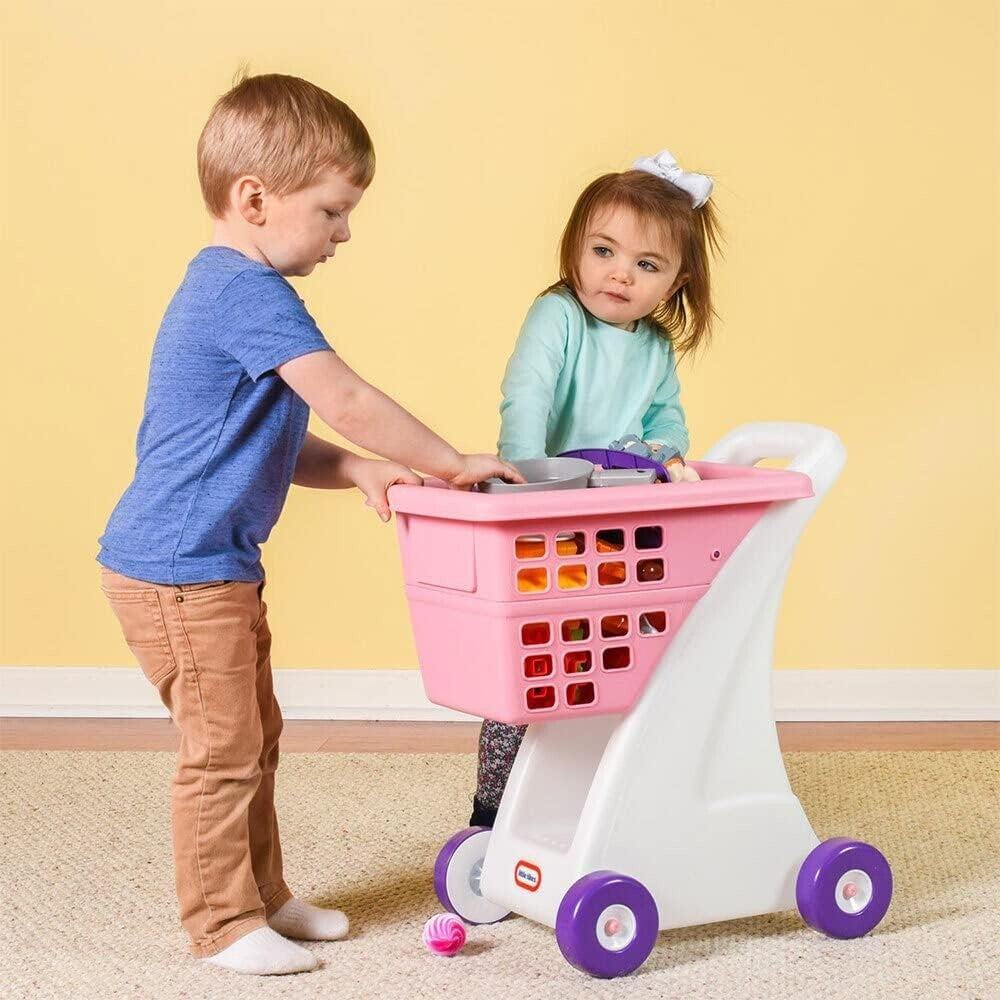 Sturdy Toddler Shopping Cart - Stylish Pink, Ideal for Fun Grocery Adventures
