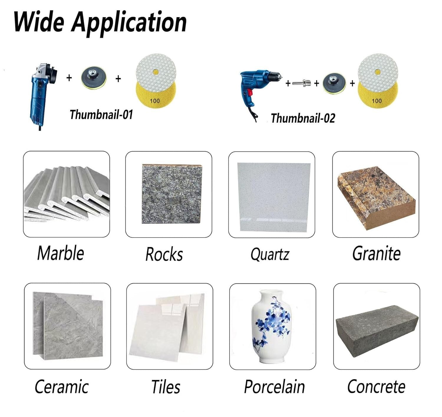 Effortless 4 Inch Dry Diamond Polishing Pads - Perfect for Precision Stone Work