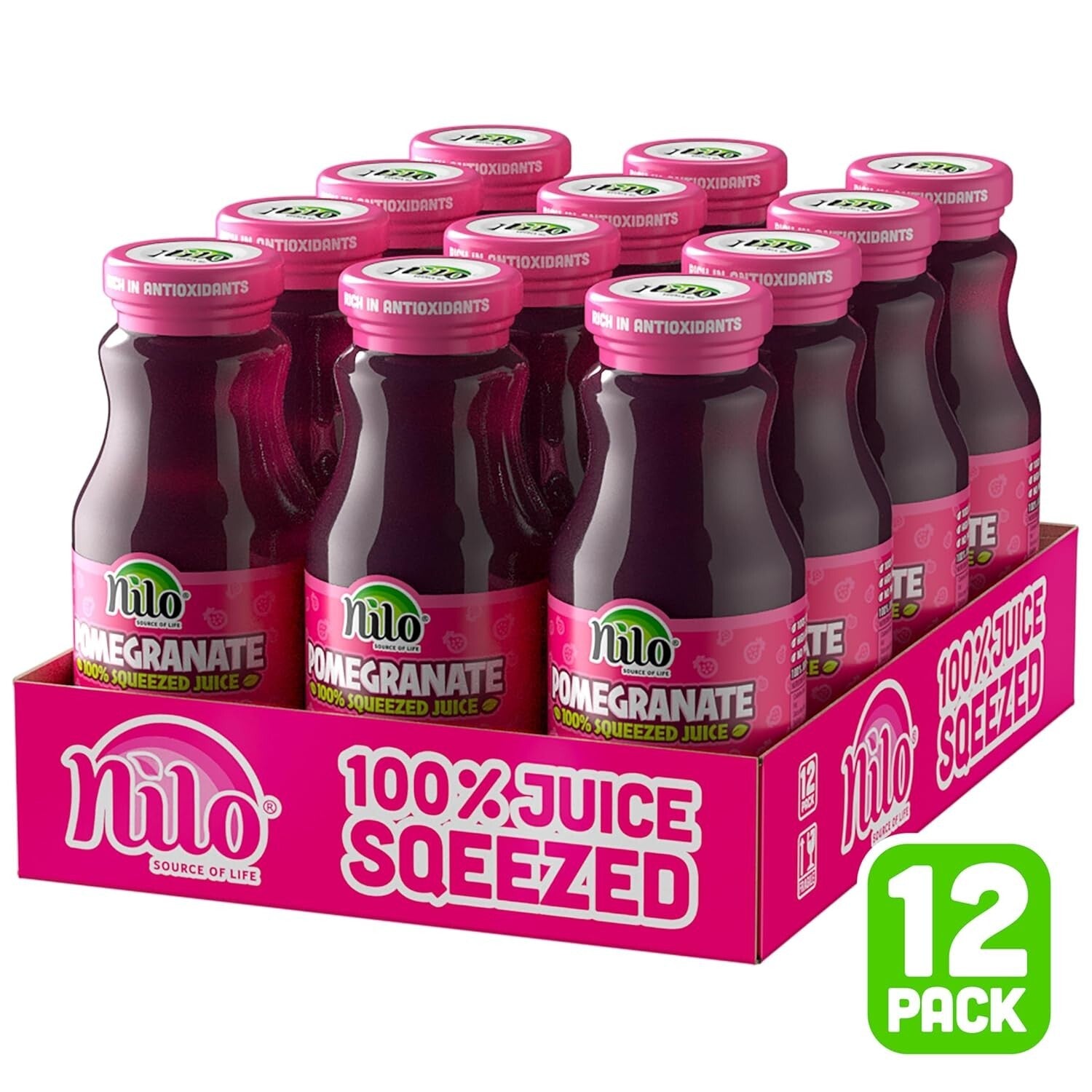 Farm Fresh 100% Pure Pomegranate Juice | 12 Pack, 250ml, not from concentrate