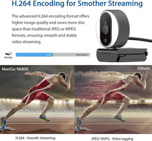 Load image into Gallery viewer, N680E 1080P Webcam with Ring Light &amp; Dual Microphones for Perfect Video Calls