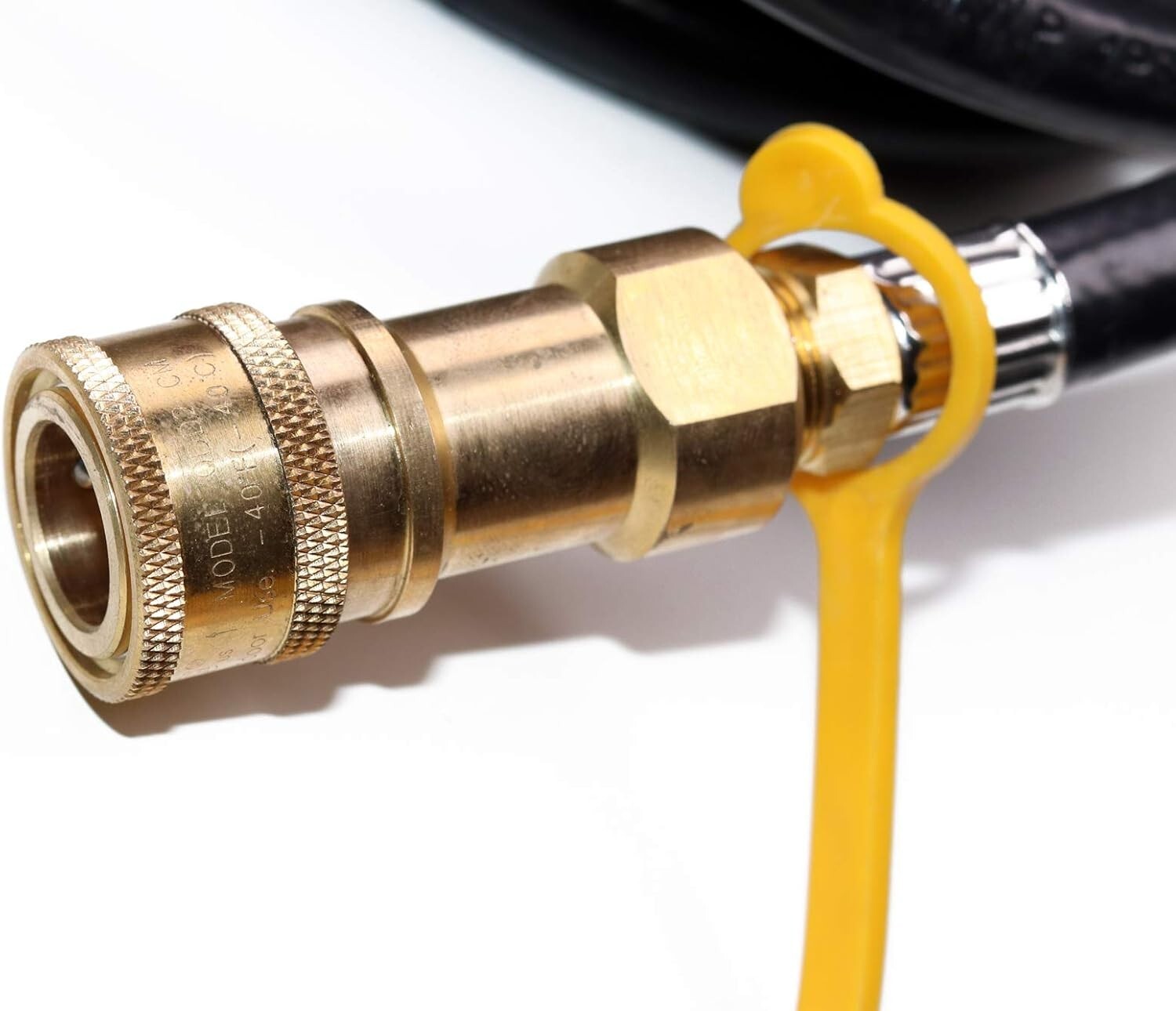 Secure 12ft Propane Hose Assembly with Gauge - Perfect for Camping Heaters