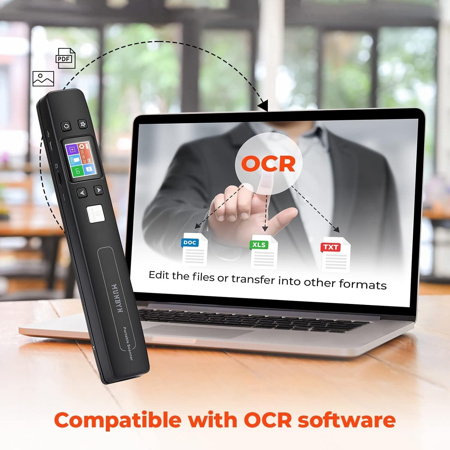 Lightweight Handheld Scanner for Photos & Documents at 1050 DPI Resolution
