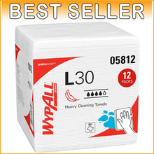 Load image into Gallery viewer, GeneralClean L30 Heavy Duty Quarterfold Cleaning Wipes - 12 Packs of 90 Sheets