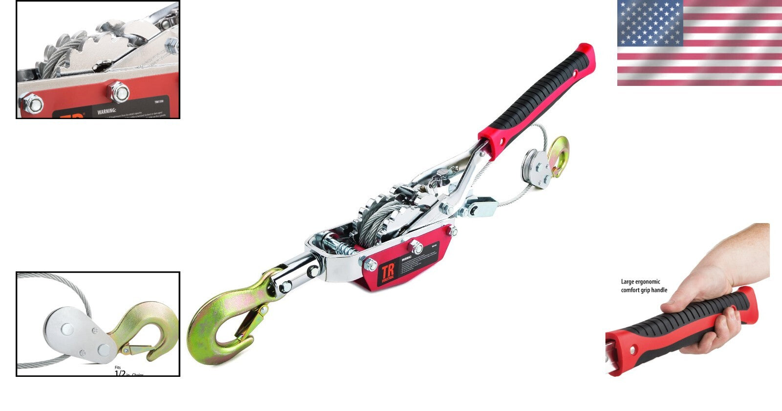 Alloy Steel Portable 4-Ton Puller - Dual Gear System for Ultimate Efficiency