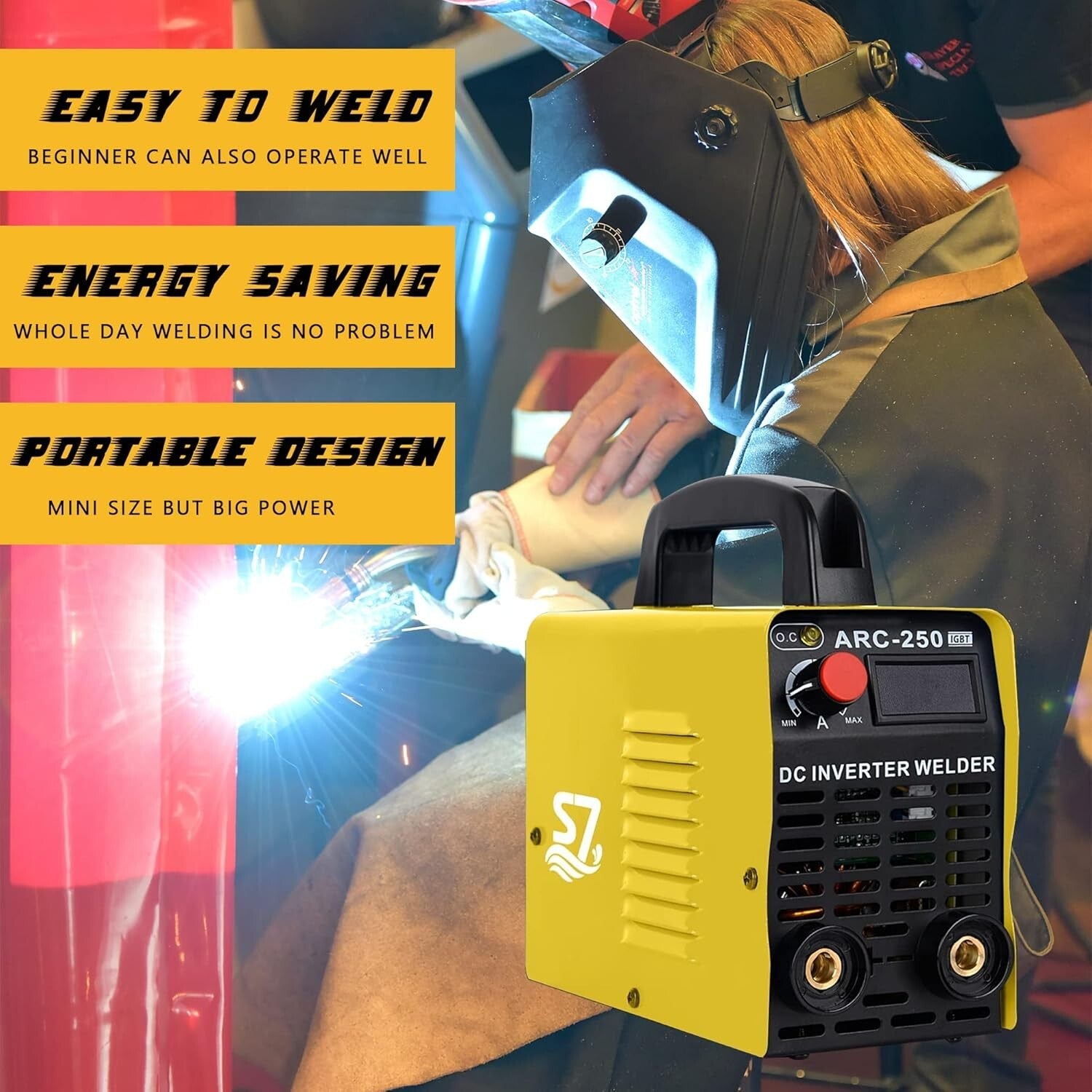 110V Portable Welding Machine, 200Amp Power with LCD - Ideal for Beginners