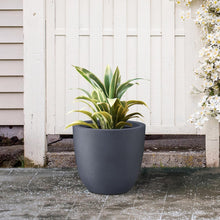 Load image into Gallery viewer, Elegant 14" Diameter Concrete Planter with Rubber Plug - Perfect for Every Space