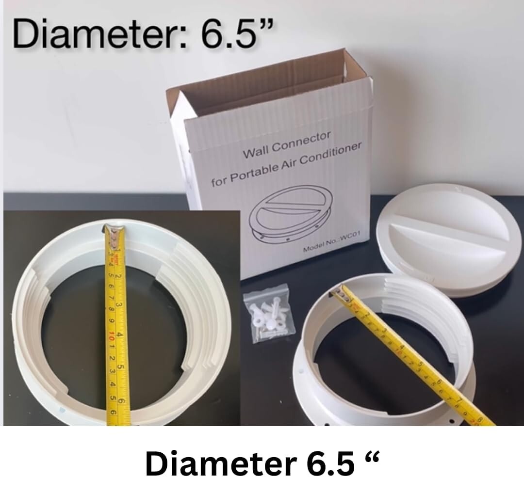 High-Durability Connector for 6" and 6.5" AC Exhaust Hoses - Modern Design