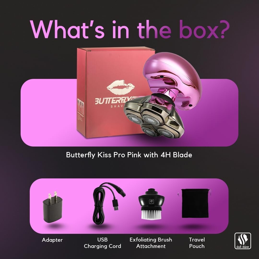Water-Resistant Butterfly Kiss Pro Pink Shaver: For Smooth, Irritation-Free Skin