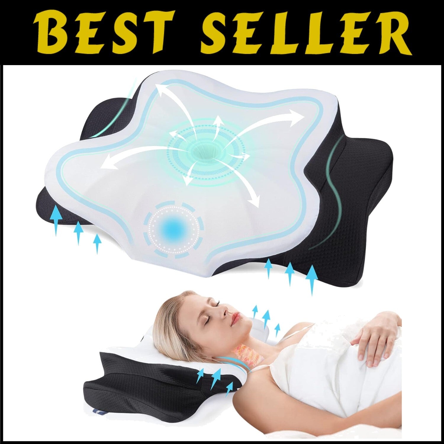 Cervical Memory Foam Pillow - Ergonomic Neck & Shoulder Support for All Sleepers