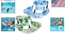 Load image into Gallery viewer, Large Adjustable Inflatable Pool Chairs with Buoyant Support - 220 lbs Capacity