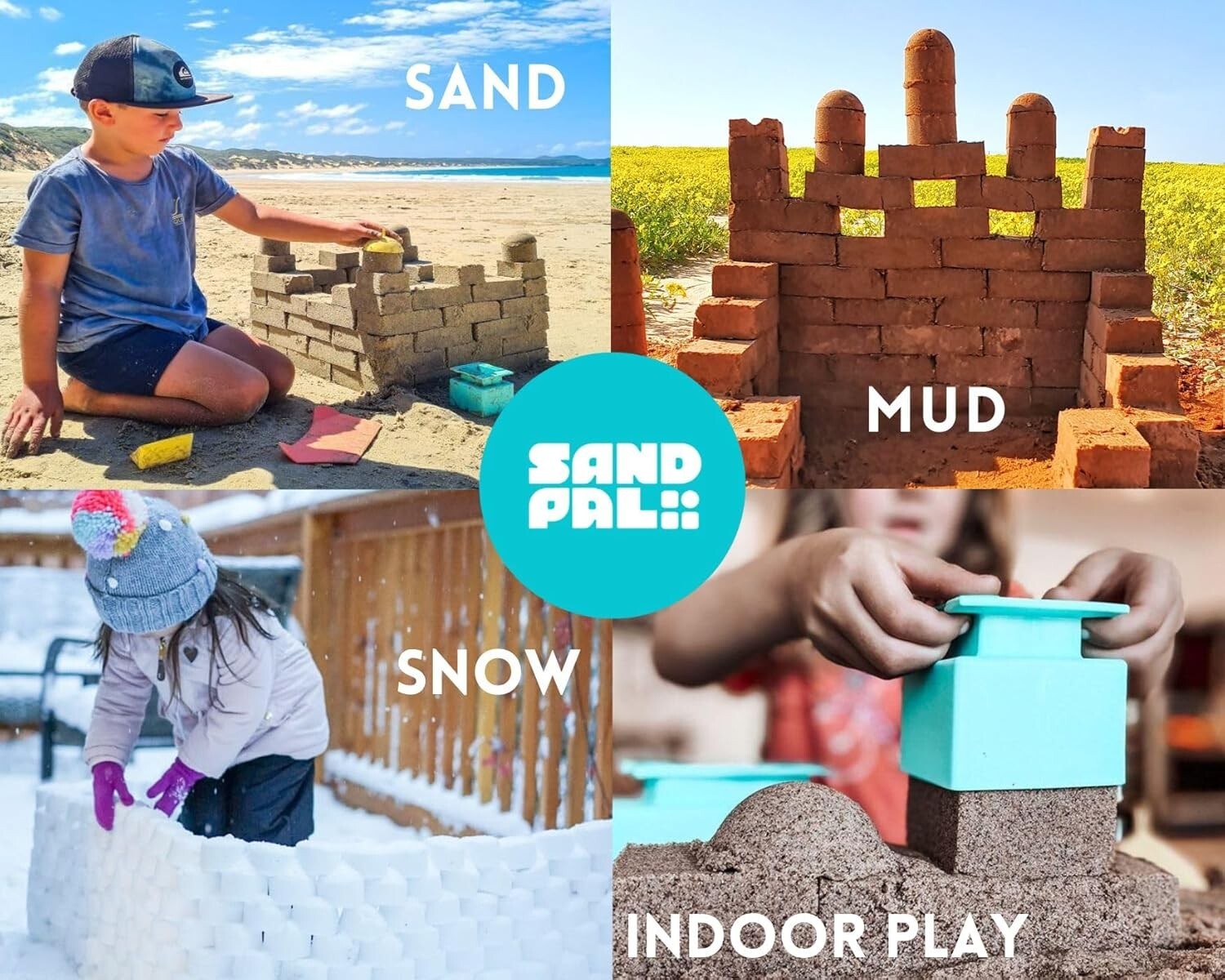 Durable Sand Castle Building Kit - 9 Travel-Friendly Molds & Toys for Kids