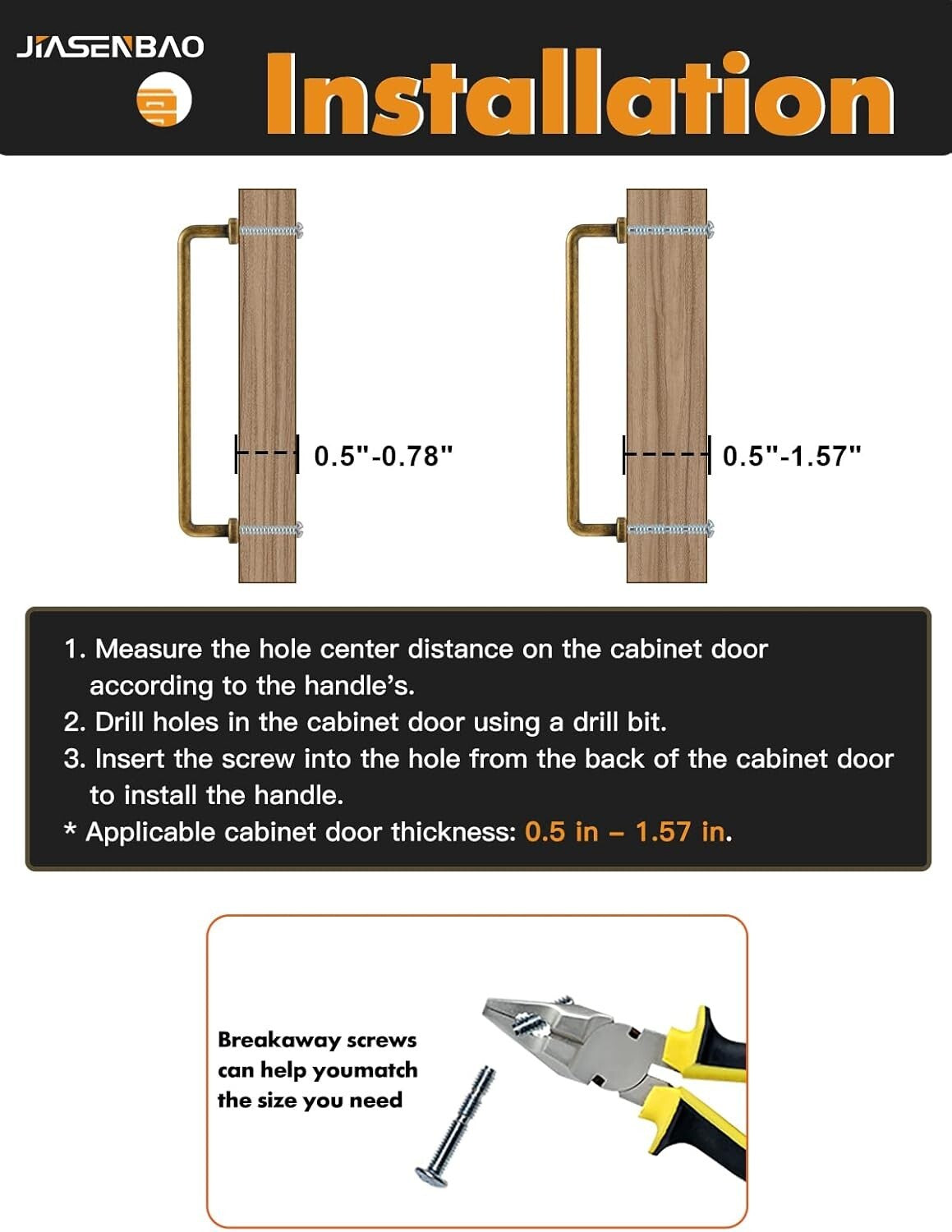 Premium Quality Antique Brass Cabinet Pulls - 10 Count for Kitchens & Baths
