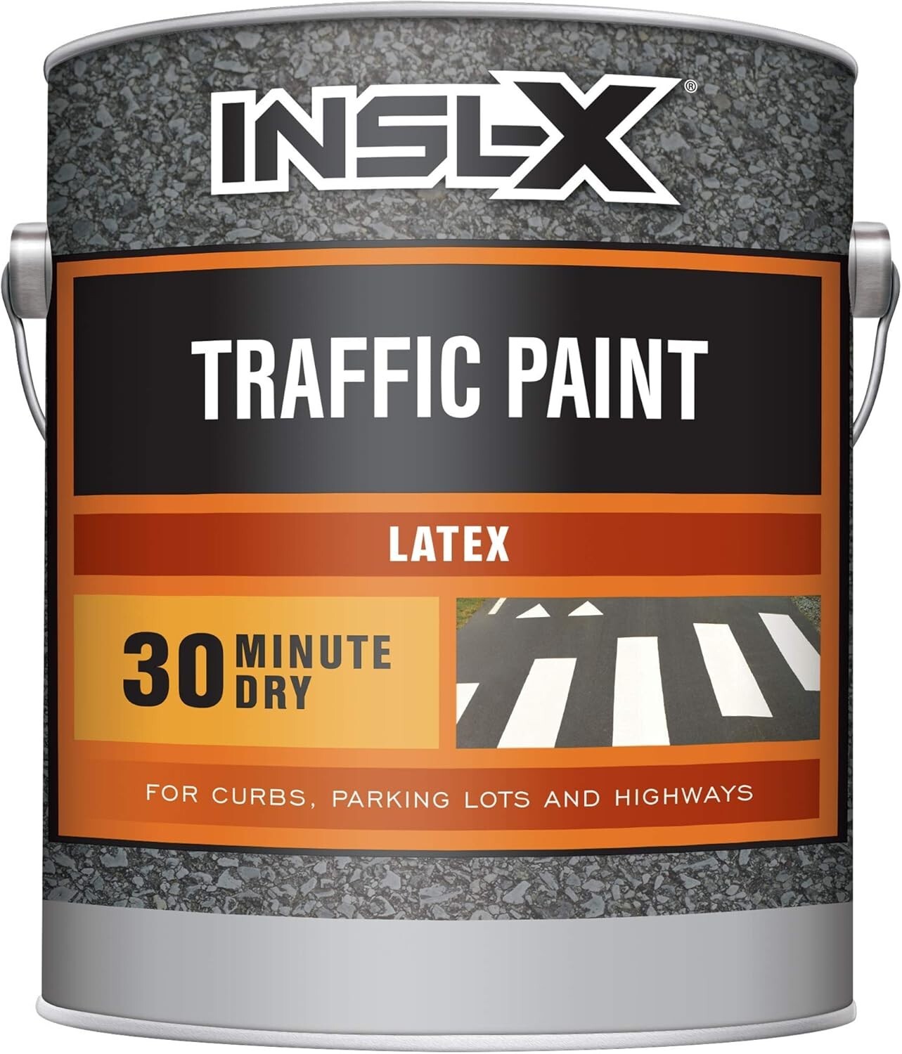 Interior/Exterior 1 Gallon Matte Black Traffic Line Marking Paint - Fast-Drying
