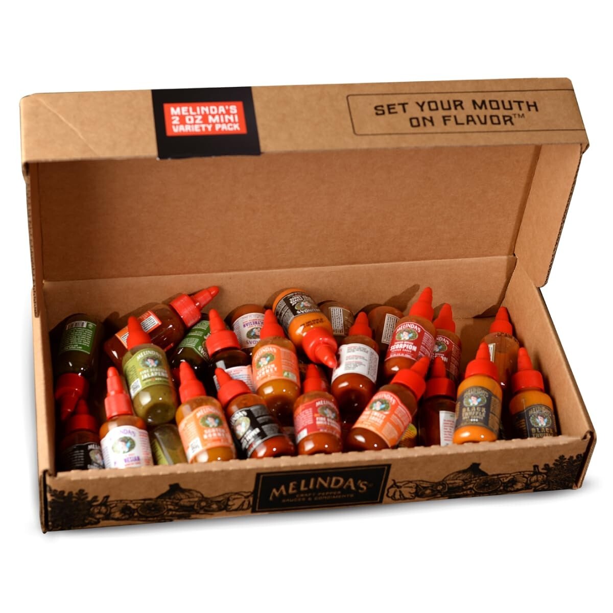 30 Flavors of Melinda’s Mini Hot Sauce - Ideal Gourmet Gift Set for Foodies