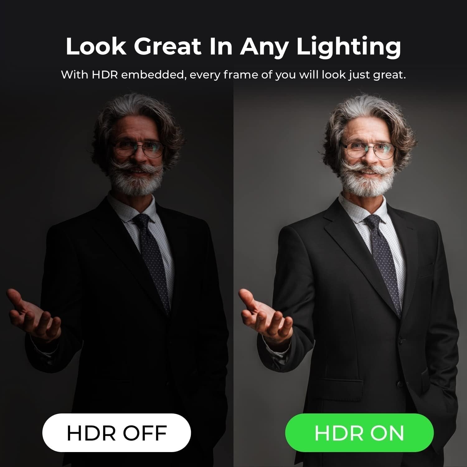 Smart 4K Webcam with Autofocus, Bokeh Effect & Built-in Mic for Professionals